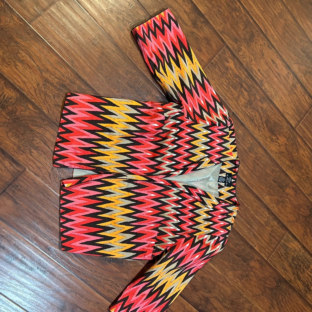 St. John Multicolor Zigzag Blazer - image 2